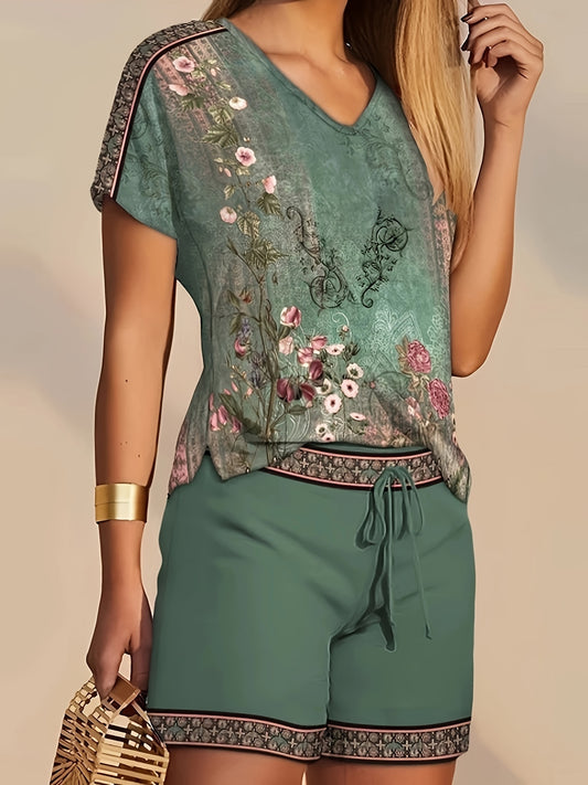 Sophia | Floral Print Two-Piece Set – Ideal for Spring & Summer